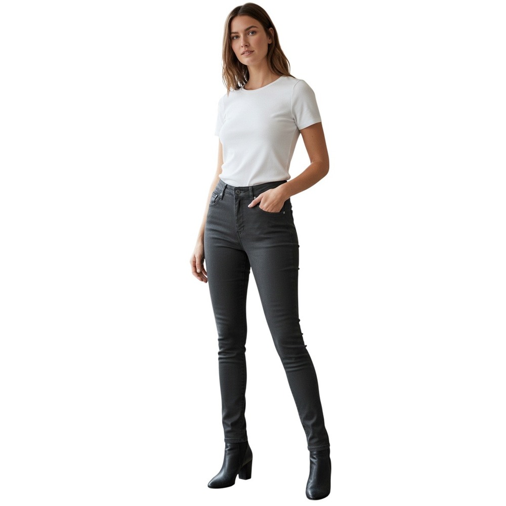 NWT Anthropologie PAIGE‎ Hoxton Ankle Coated Skinny Jeans Olive Waxed 27x29 $229